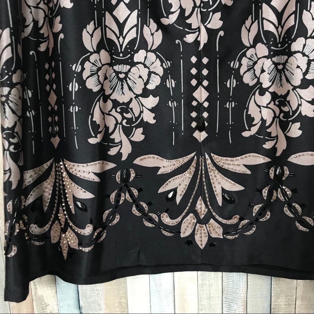 Nanette Lepore 4 Beaded 100% Silk Cleopatra Dress - Picture 5 of 8
